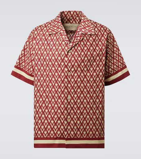 Valentino Toute La V cotton poplin bowling shirt 1