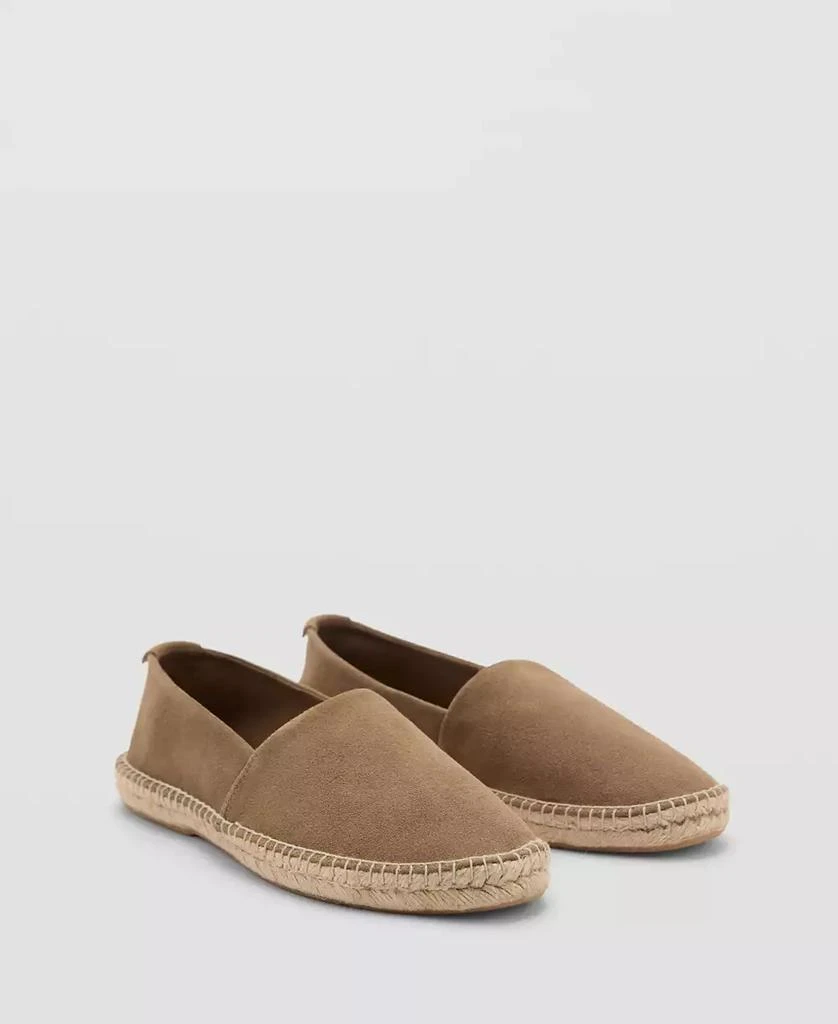 Mango Men's Jute Suede Espadrilles Round Toe Loafers 1
