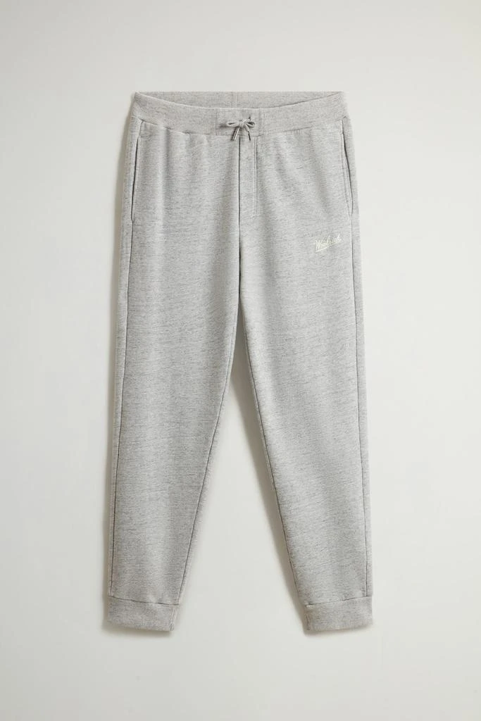 Woolrich Pants in Pure Cotton Mouliné Fleece - Men - Gray 4