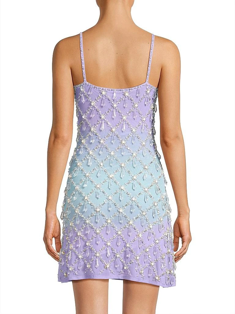Oceanus Arabella Beaded Ombré Minidress 5