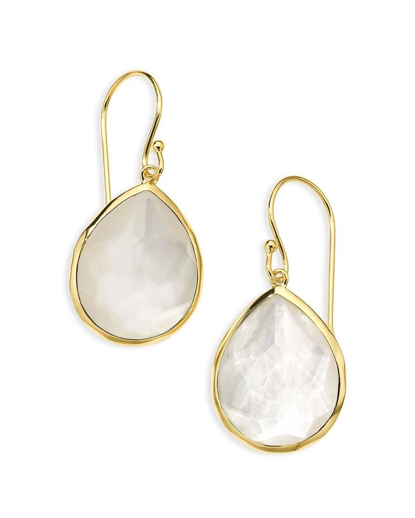 Ippolita 18K Yellow Gold Rock Candy® Rock Crystal & Mother of Pearl Pear Drop Earrings 1