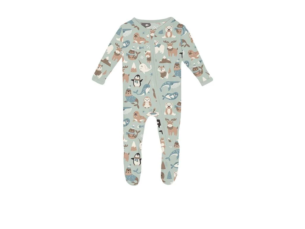 KicKee Pants Print Footie With 2 Way Zipper (Infant) 1