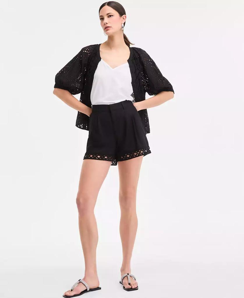 INC International Women's Crochet-Trim Shorts, Exclusively at Macy's