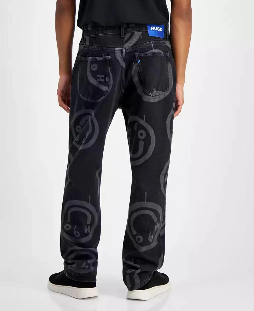 Hugo Boss Men's Nate Relaxed Fit Logo Print Jeans 7