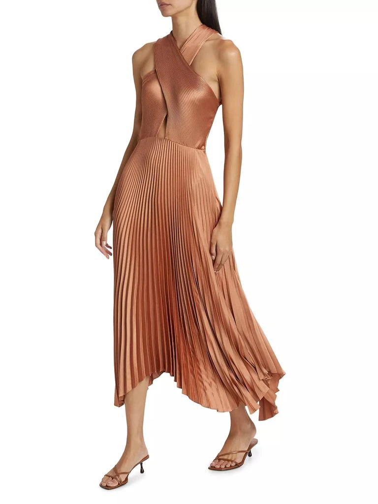 A.L.C. Athena II Pleated Halter Midi-Dress 4