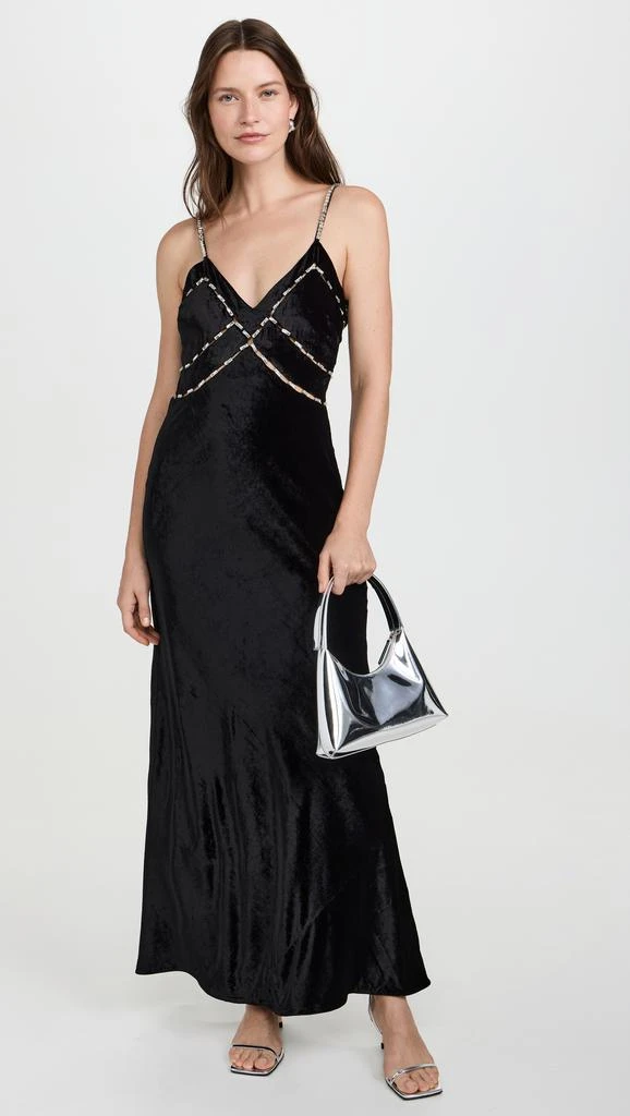 LOVESHACKFANCY Corrino Velvet Dress 4