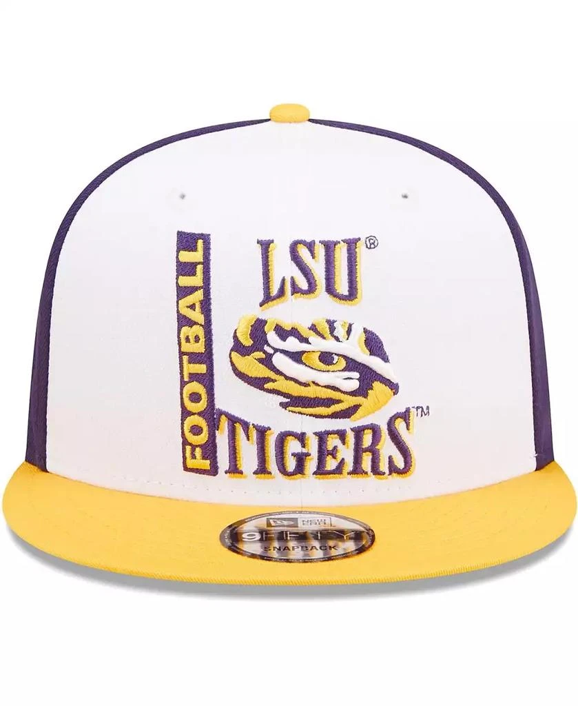 New Era Men's White, Purple LSU Tigers Retro Sport 9FIFTY Snapback Hat 2