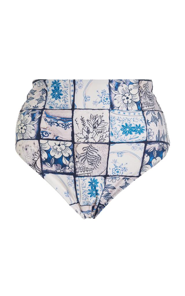 Agua by Agua Bendita Agua by Agua Bendita - Magenta High-Rise Bikini Bottom - Multi - XS - Moda Operandi