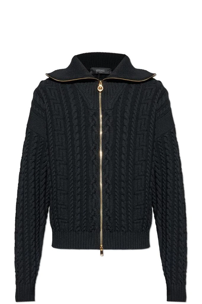 Versace Versace ZIp-Up Knitted Cardigan from Cettire