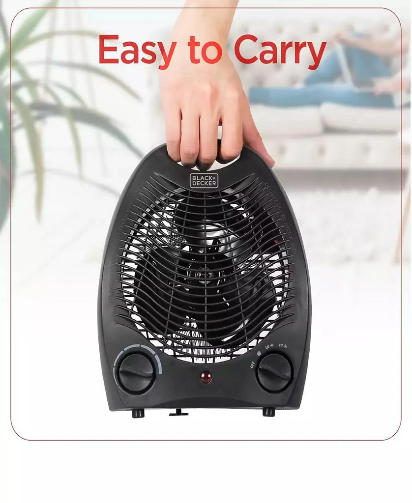 Black & Decker Black and Decker BHD101B 1,500-Watt Personal Desktop Heater, Black 5