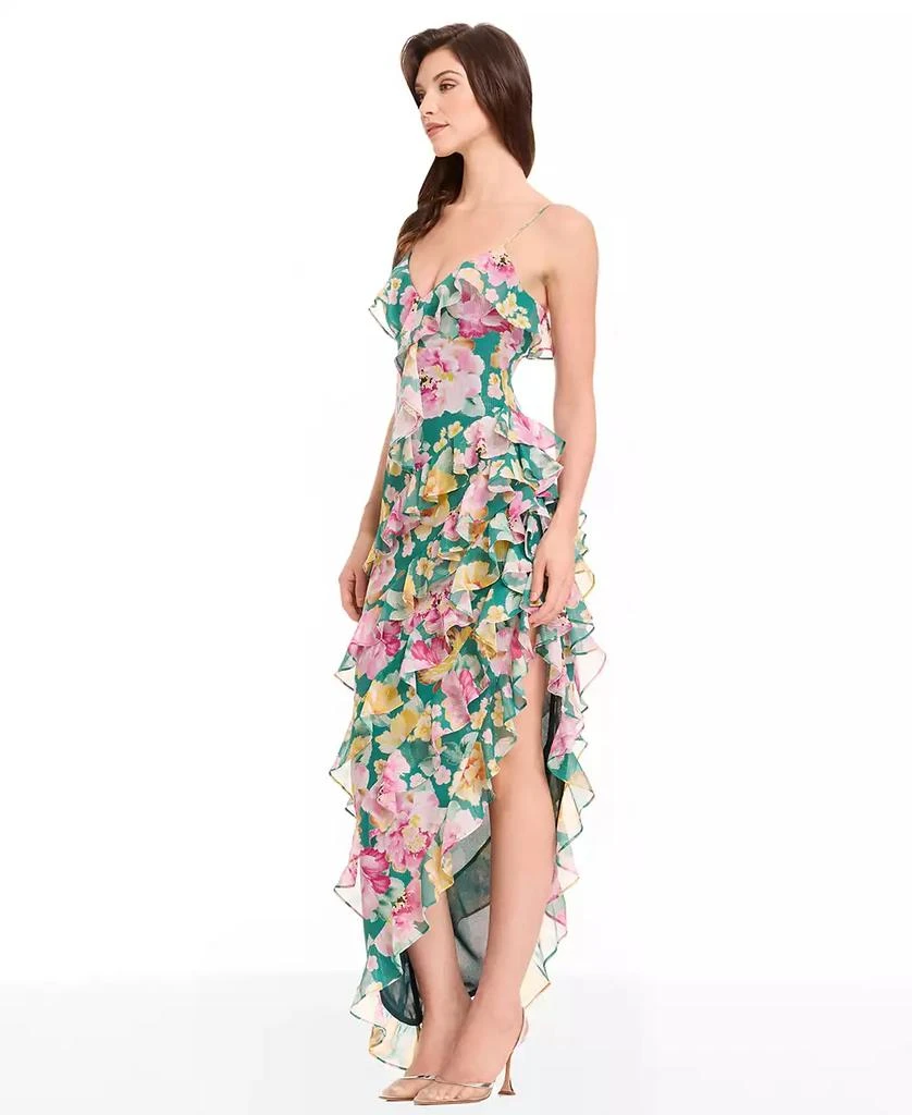 Dress The Population Women's Josefina Printed Ruffle-Trim Dress 2