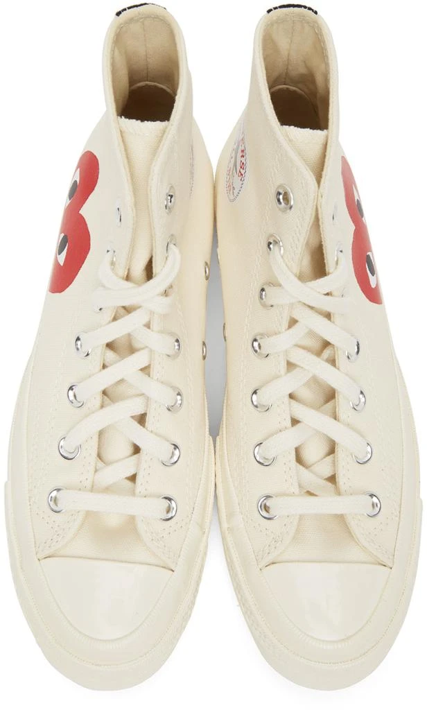 COMME des GARÇONS PLAY Off-White Converse Edition Half Heart Chuck 70 High Sneakers 5