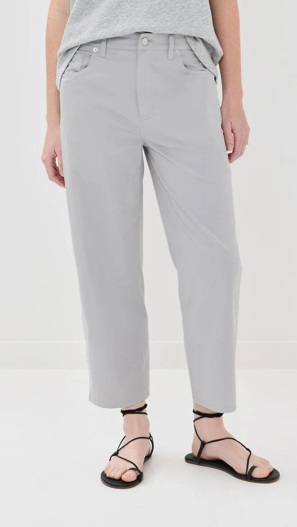 Tibi Garment Dyed Silky Cotton Cropped Slouchy Cargo Jeans 1