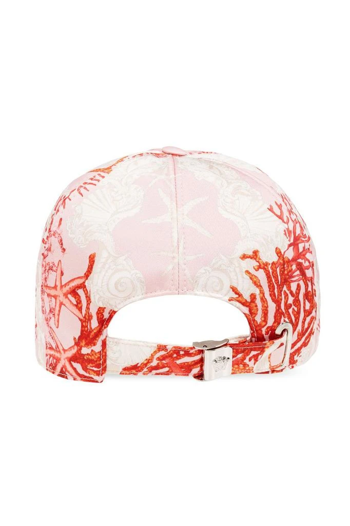 Shop Versace Barocco Sea Printed Baseball Cap on Sale at  display picture 3