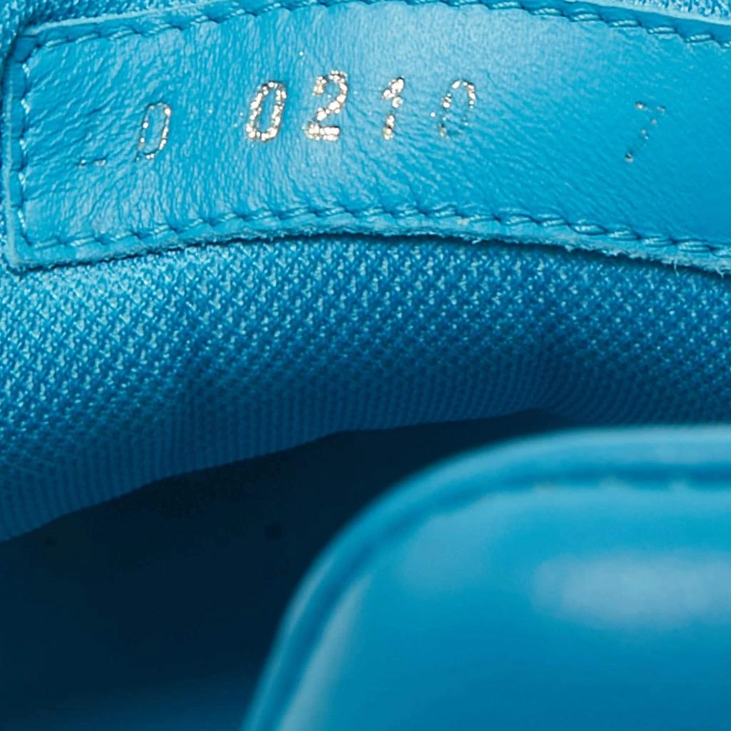 Louis Vuitton Louis Vuitton Blue Leather and Monogram Embroidered Mesh Luxembourg Sneakers Size 41 8