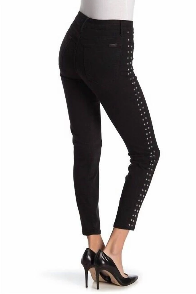 Joe's Jeans Charlie Studded High Rise Skinny Ankle Jeans In Black 2