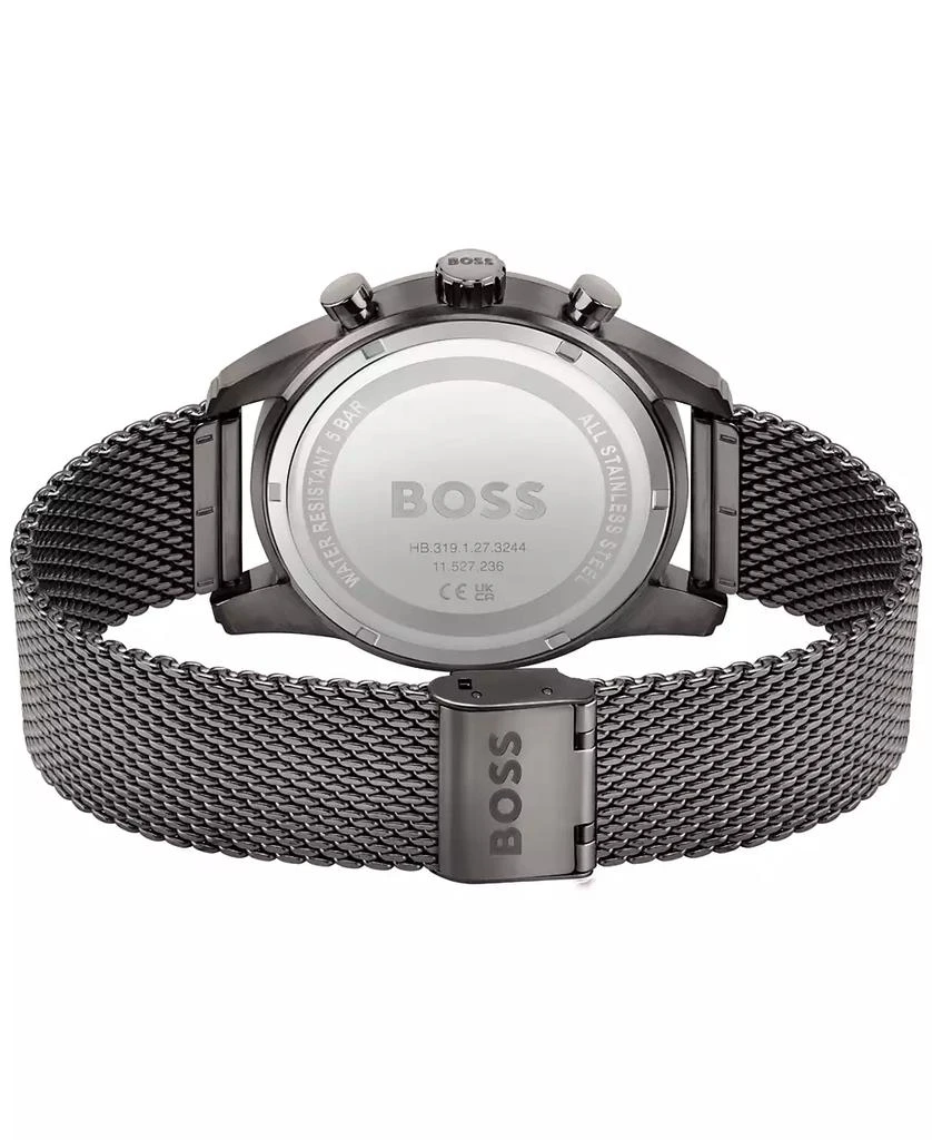 Hugo Boss Men's Skymaster Chronograph Gray Stainless Steel Mesh Bracelet Watch 44mm 3