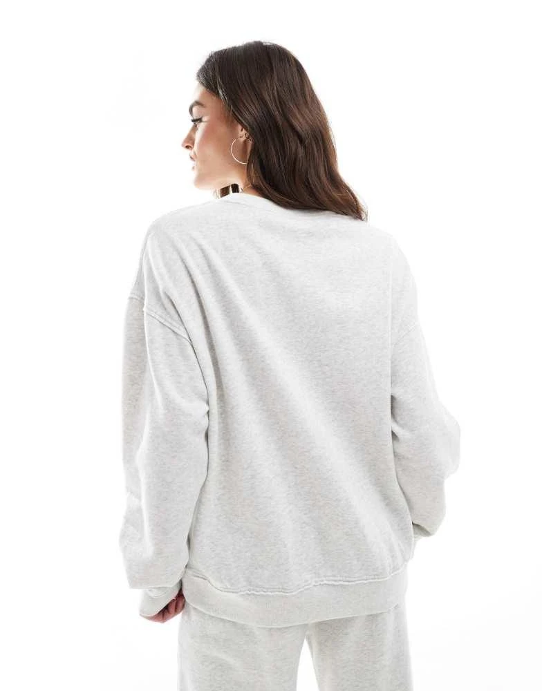 HOLLISTER Hollister varsity crewneck sweatshirt co-ord in grey 4