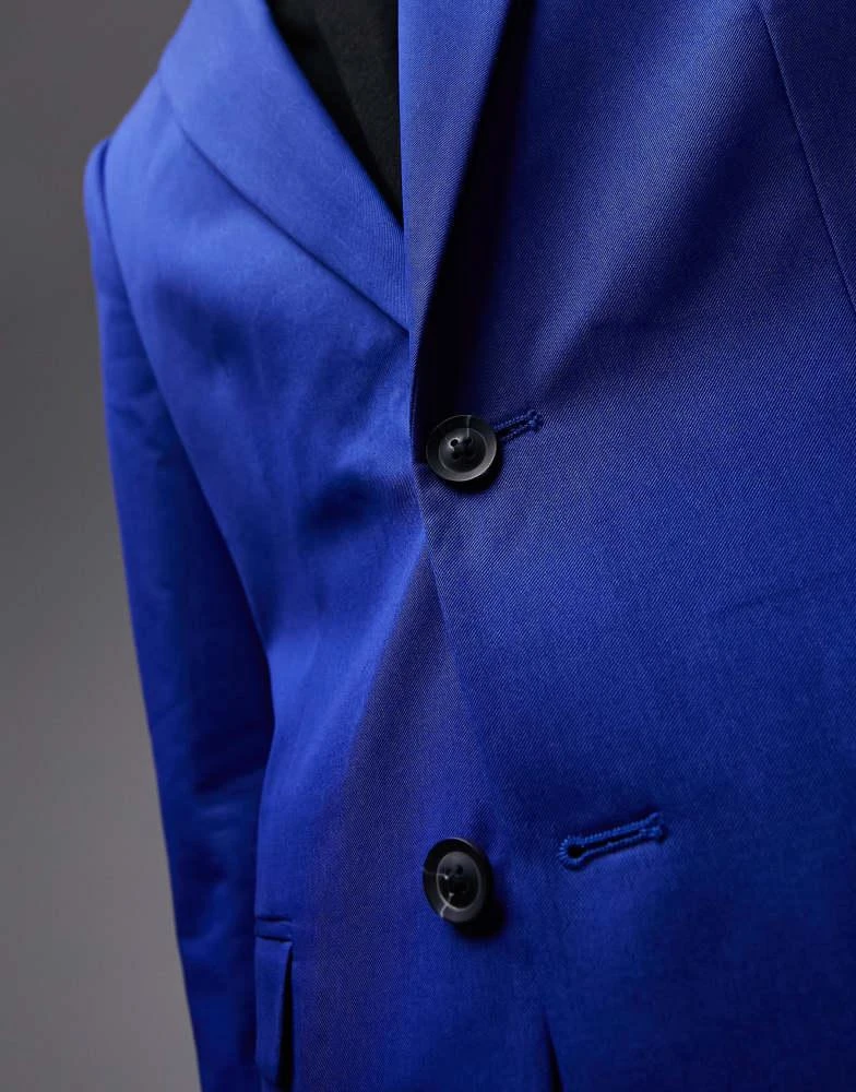 Topman Topman Premium slim suit jacket in blue 2