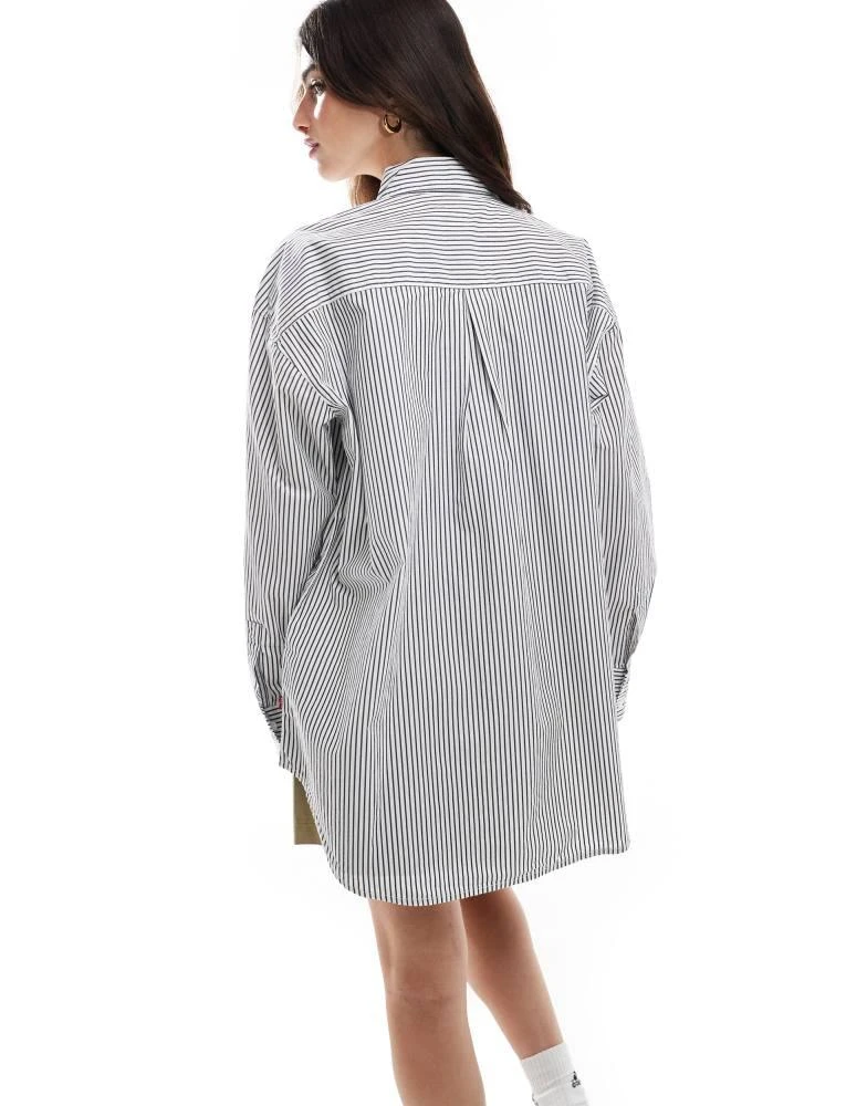 Levi's Levi's Lola pieced stripe poplin shirt relaxed fit in navy/white 3
