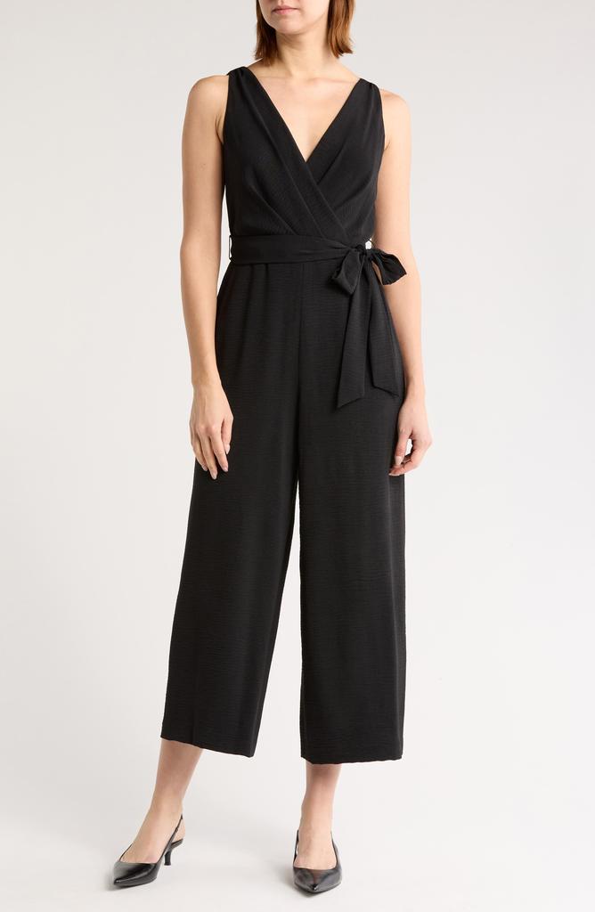 DKNY Sleeveless Tie Waist Jumpsuit