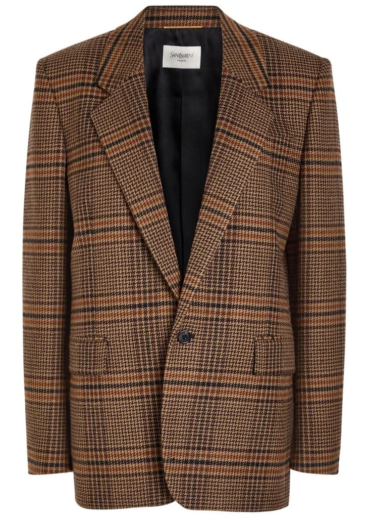 Yves Saint Laurent Houndstooth wool blazer 1