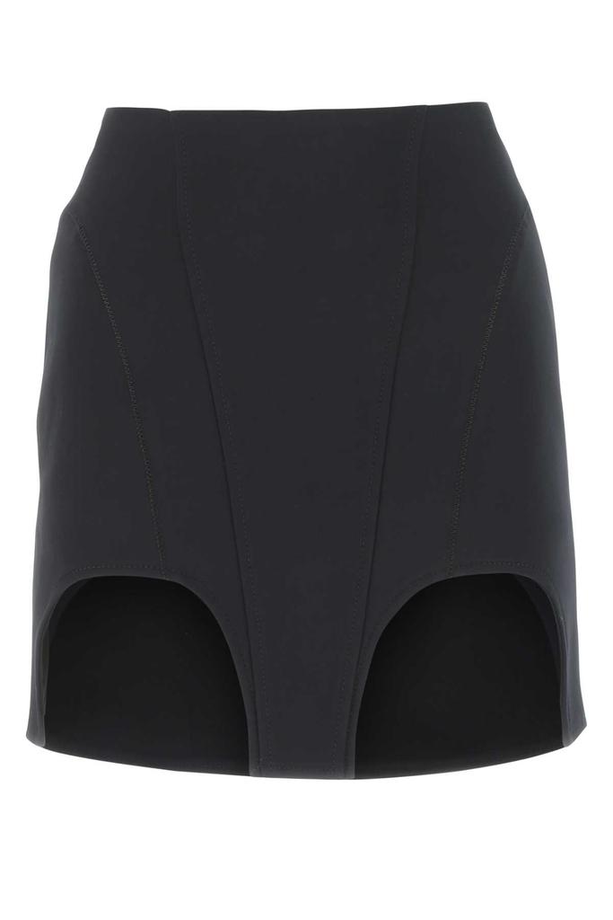 Dion Lee Black Stretch Cotton Blend Mini Skirt