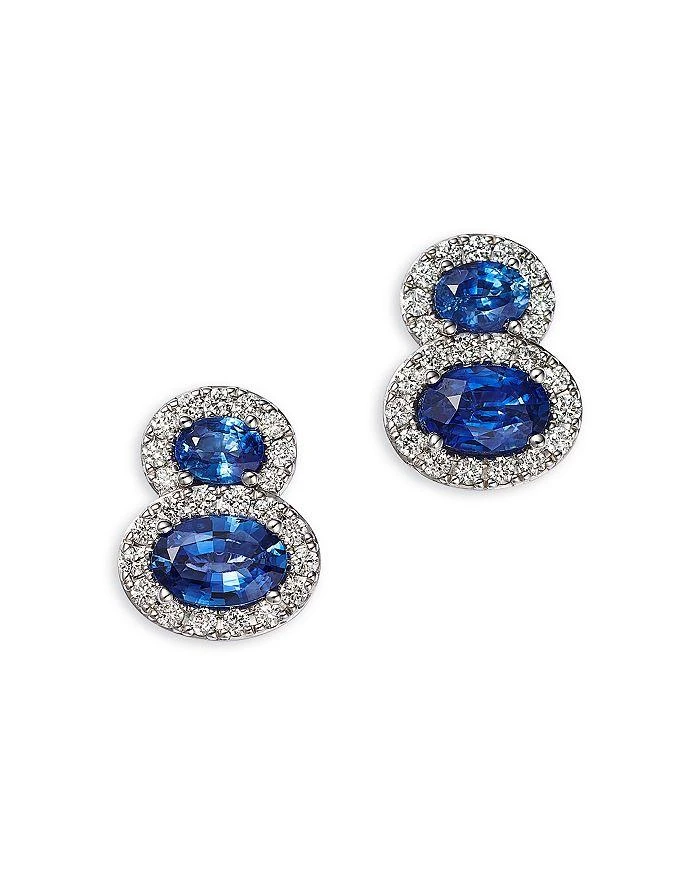Bloomingdale
s Fine Collection Sapphire 
Diamond Drop Earrings in 14K White Gold