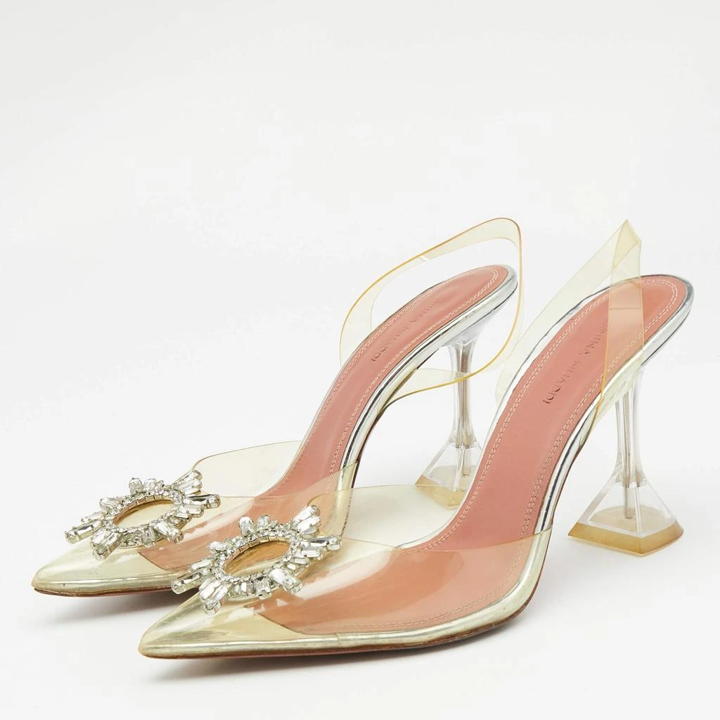 Amina Muaddi Amina Muaddi Transparent PVC Begum Pointed Toe Pumps Size 39 2