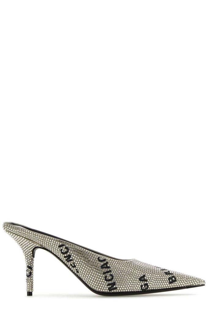 Balenciaga Balenciaga Logo Plaque Pointed-Toe Heels - High