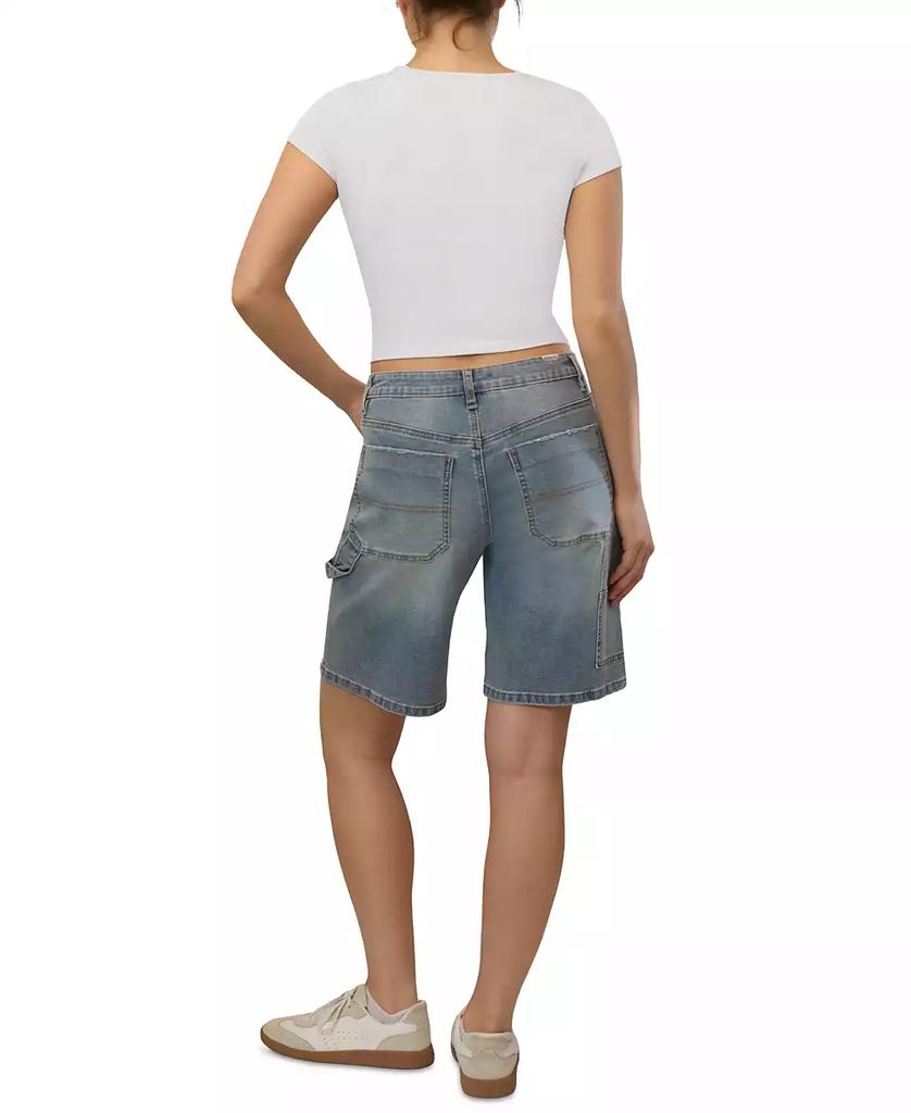 Almost Famous Juniors' High-Rise Denim Jorts