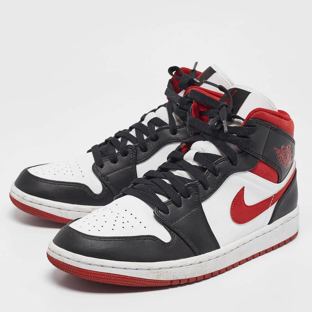 Jordan Air Jordans Multicolor Leather Jordan 1 Mid Gym Red Black White Sneakers Size 43 2