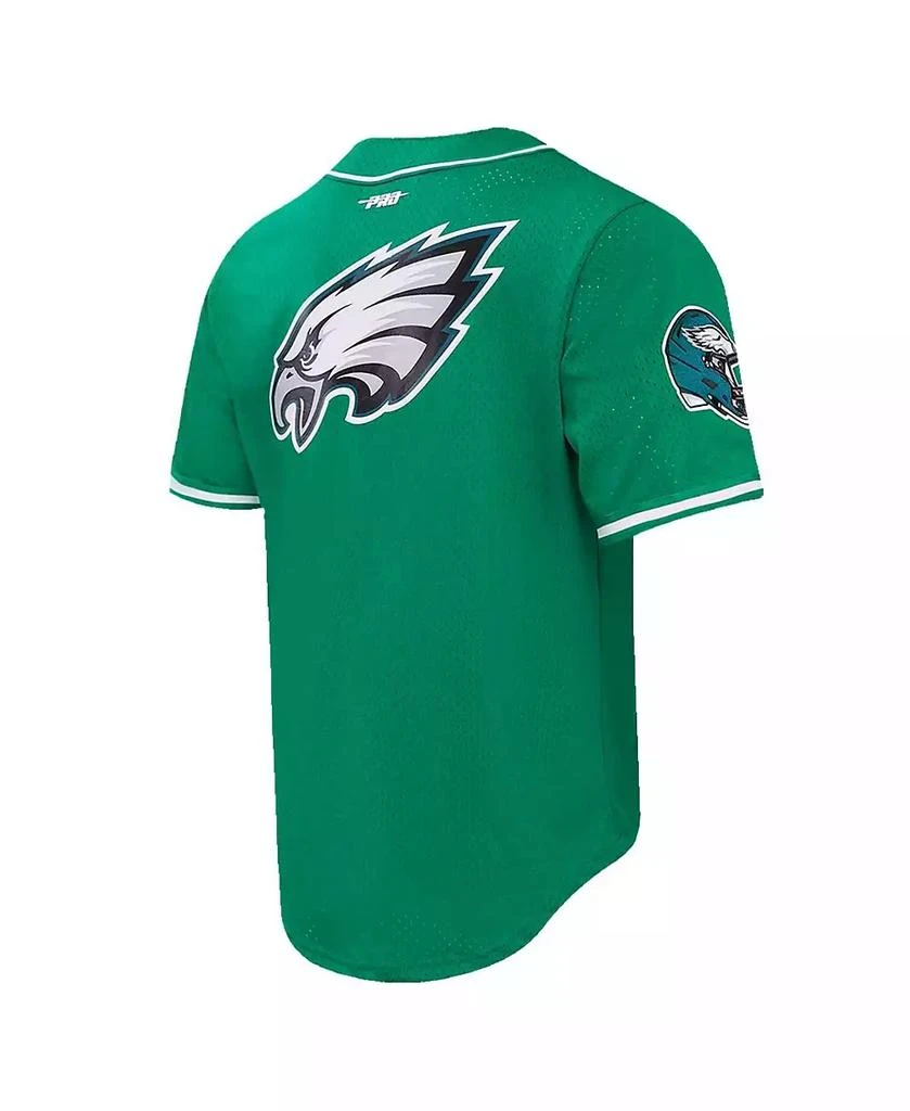 Pro Standard Men's Jalen Hurts Kelly Green Philadelphia Eagles Baseball Button-Up Shirt 3