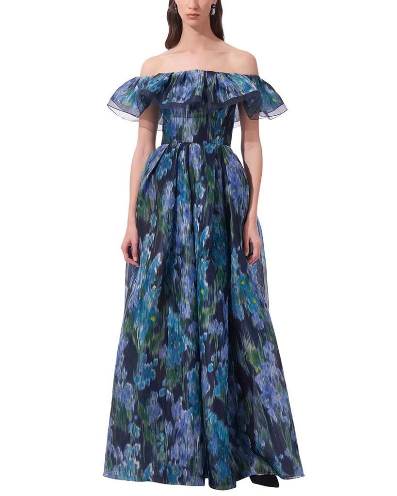 Off-the-Shoulder Ruffled A-Line Gown  On Sale Now with Up to 81% Off |  Discover Exclusive Deals & Savings at BeyondStyle  Authentic Carolina  Herrera women|clothing|shorts with Limited-Time Discounts, Free Shipping,  and