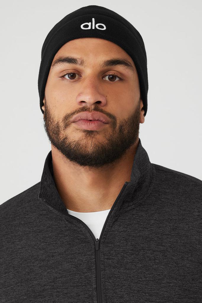 Alo Performance Fleece Beanie - Black/Black - Hats - Free Shipping