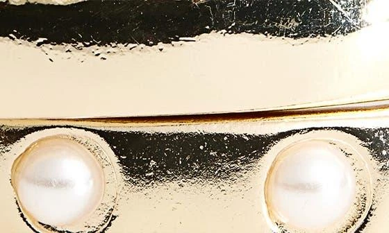 Cara Set of 2 Faux Pearl Bangle Bracelets 2