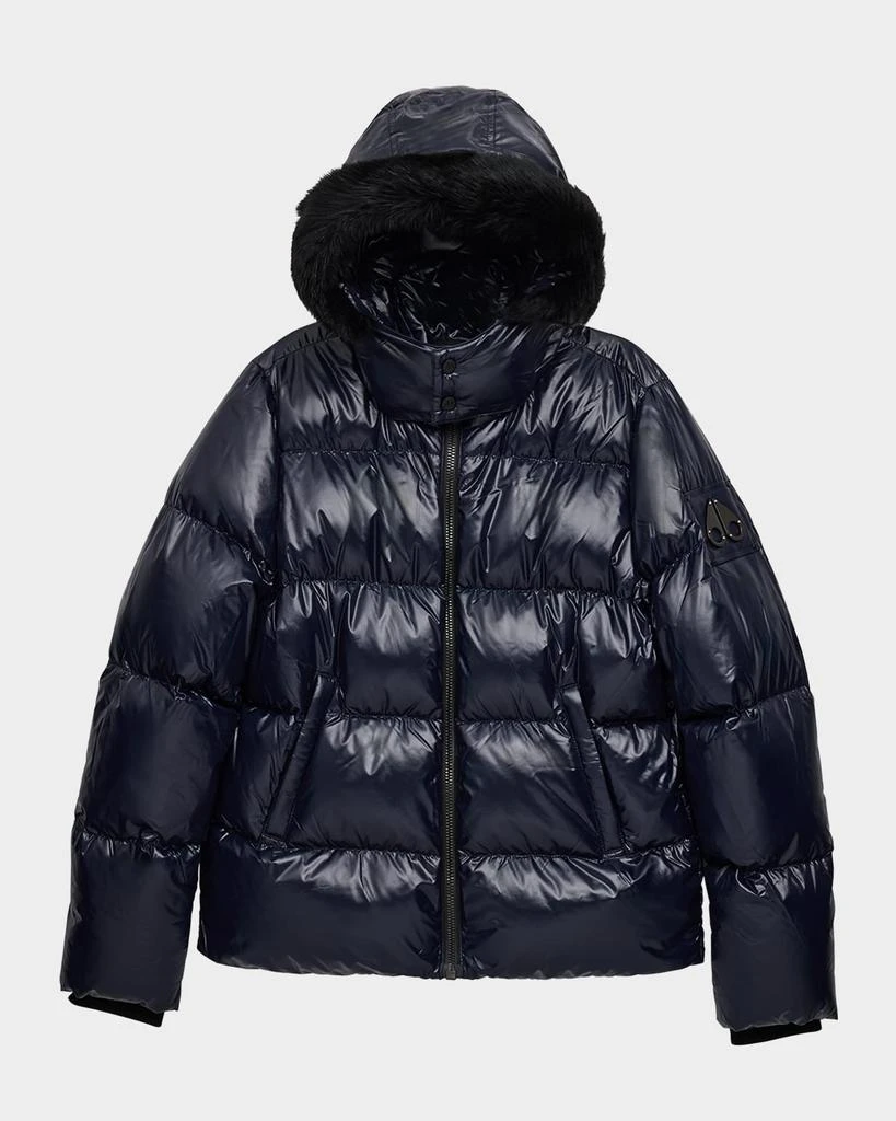 Moose Knuckles Kid
s Kings Shearling-Trimmed Puffer Jacket, Size XS-XXL