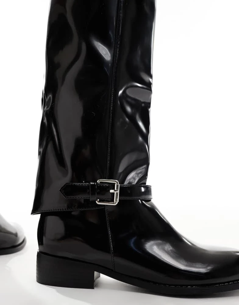 Raid RAID Rosenna riding knee boots in black patent 4