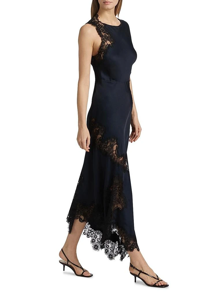 A.L.C. Alessia Lace-Trim Satin Maxi Dress 2