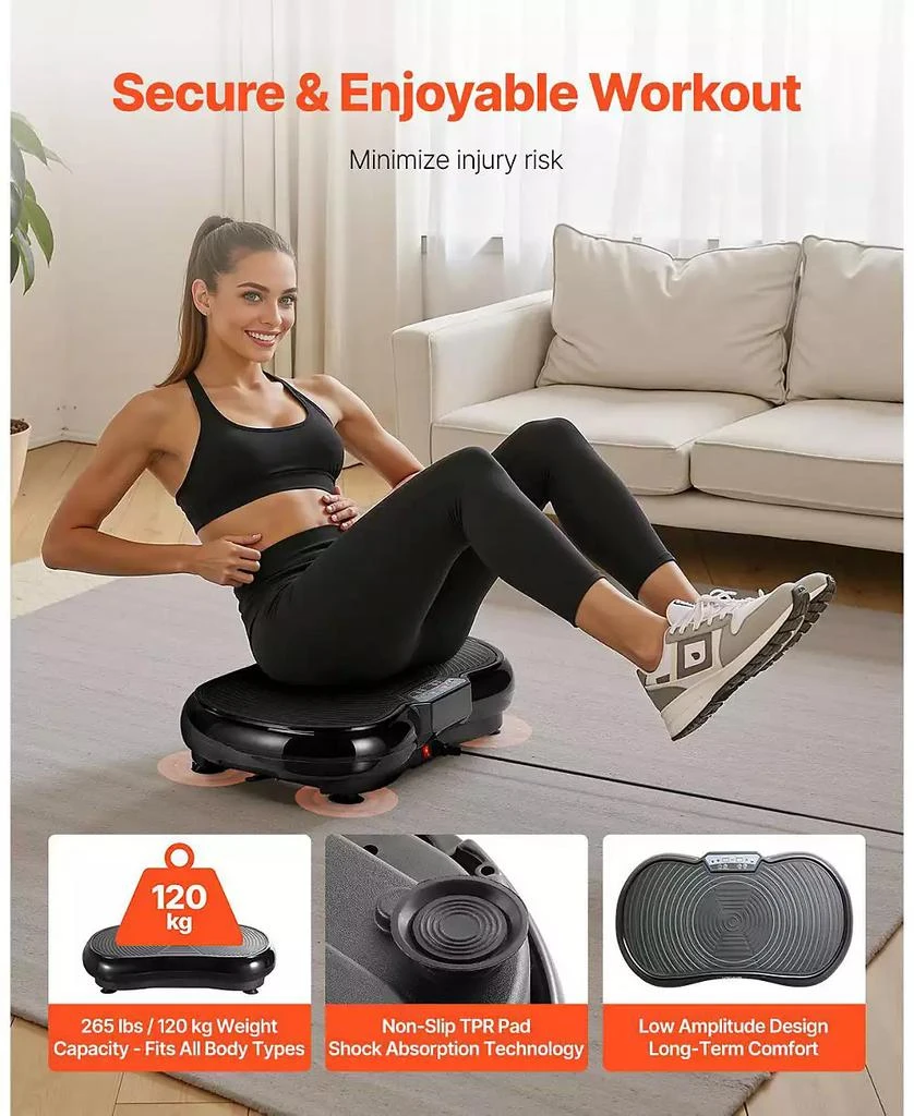 SUGIFT Vibration Plate Exercise Machine Whole Body Trainer with Resistance Bands 7