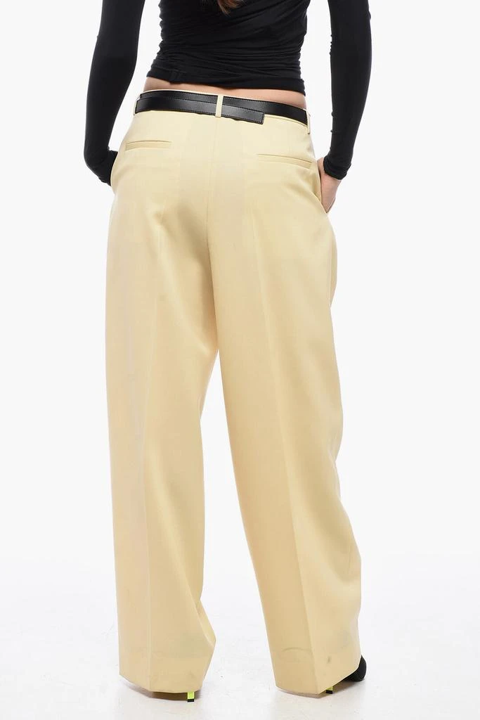 Jil Sander Grain de Poudre Wool Pants with Wide Leg 2