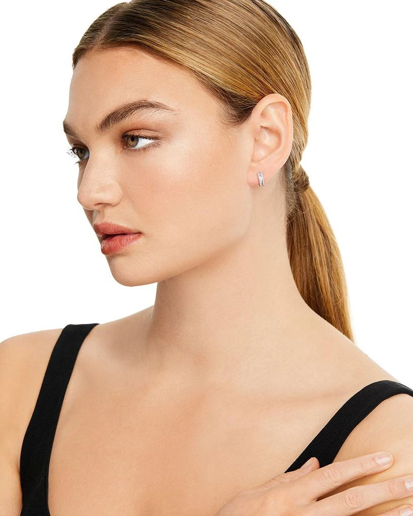 Bloomingdale's Diamond Baguette Hoop Earrings in 14K White Gold, 0.25 ct. t.w. 4
