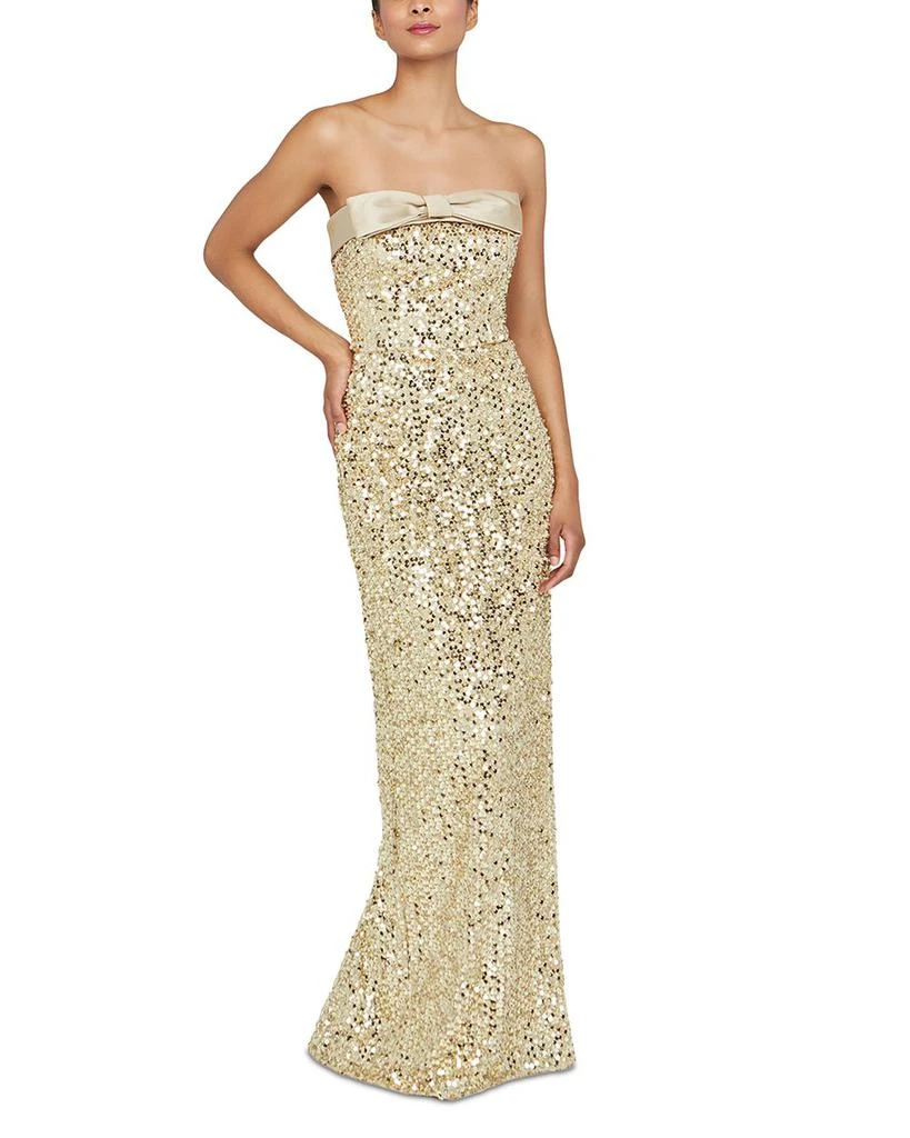Theia Lacie Sequin Column Gown 1