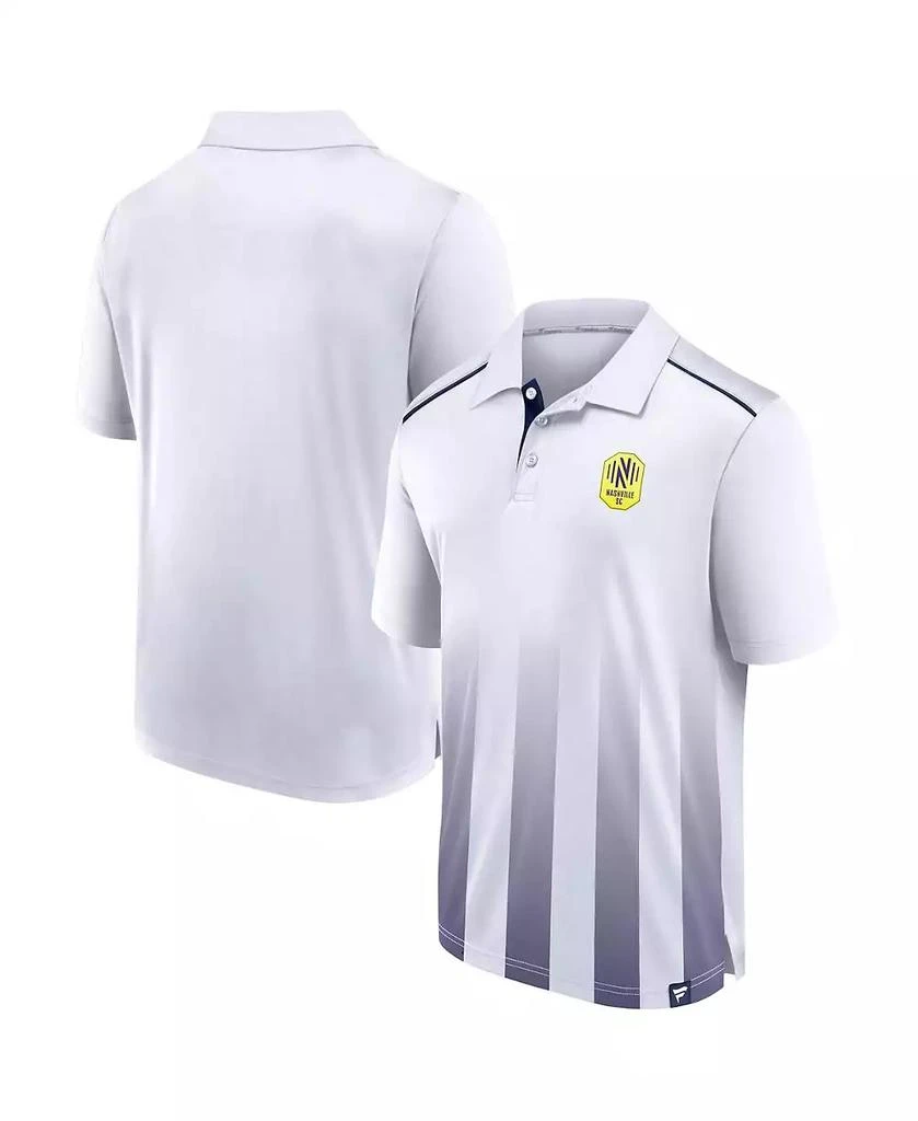 Fanatics Men's White Nashville SC Line Up Fade Polo Shirt 1