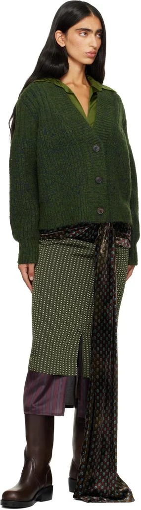 Dries Van Noten Green Wool Cardigan 4