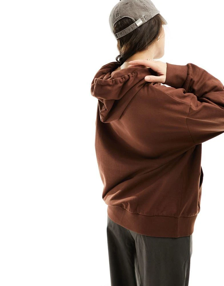 ASOS ASOS DESIGN oversized hoodie in brown 4