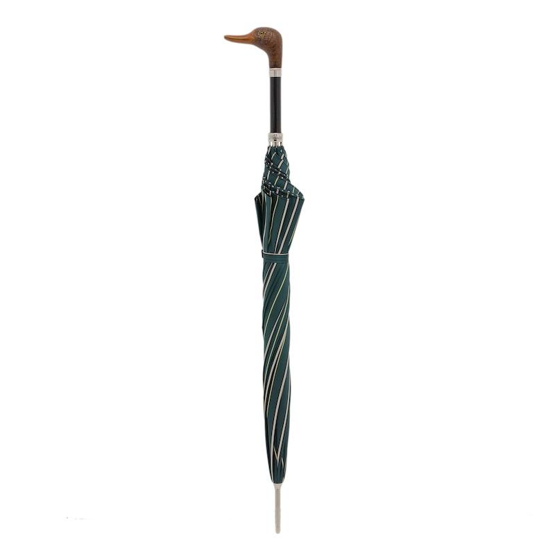 PASOTTI Pasotti - Striped Umbrella with Duck Handle