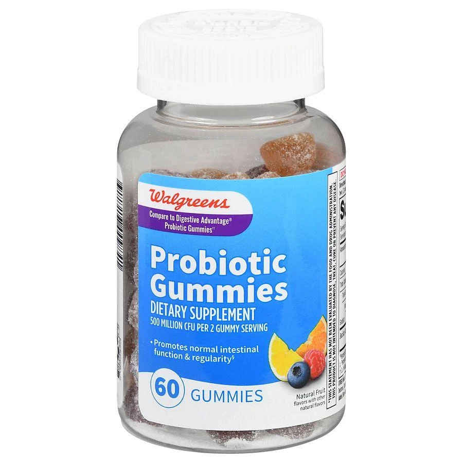 Walgreens Probiotic 500 Million CFU Gummies Natural Fruit 1