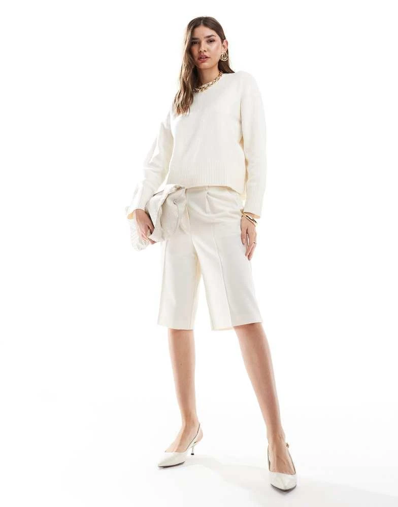 & Other Stories & Other Stories crew neck jumper in off white 2