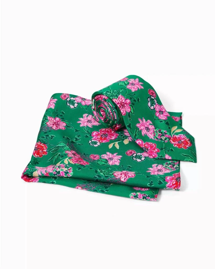 Lilly Pulitzer Mens Stuff Tie And Pocket Square Set In Multi Safari Sanctuary Mens 1